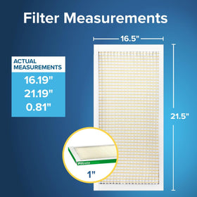 Close-up of Filtrete pleated filter highlighting electrostatic media.