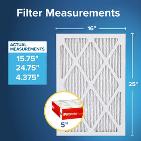 Filtrete precision dimensions close-up ensuring proper Lennox fit.