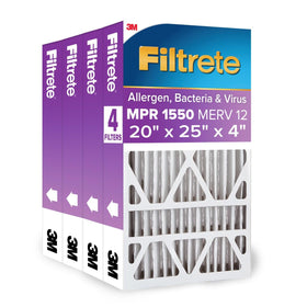 Filtrete SlimFit 19.5x24.5x3.75 front view—4-pack for cleaner air