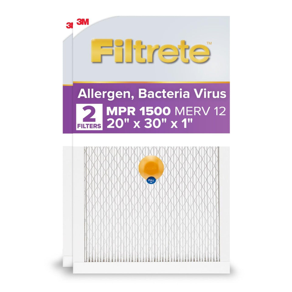 Filtrete 20x30x1 smart filter pack ready for furnace installation