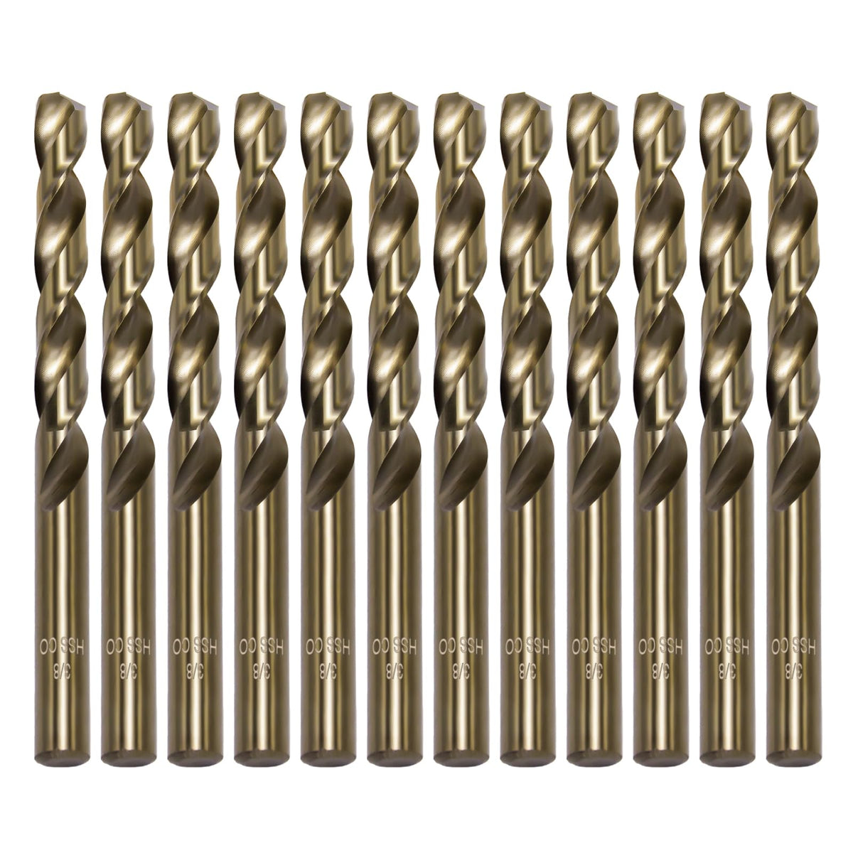 FiLwW cobalt drill set in case for precise 3/8-inch drilling.