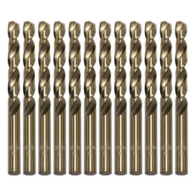 FiLwW cobalt drill set in case for precise 3/8-inch drilling.