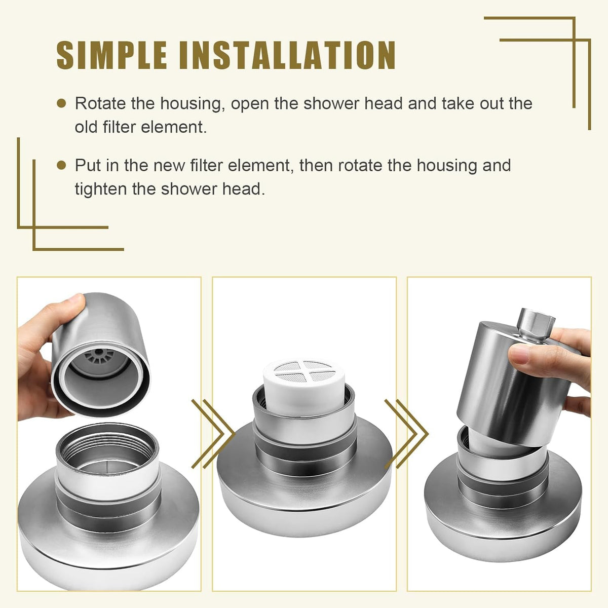 Filymosie Jolie filter with KDF filtration reducing impurities