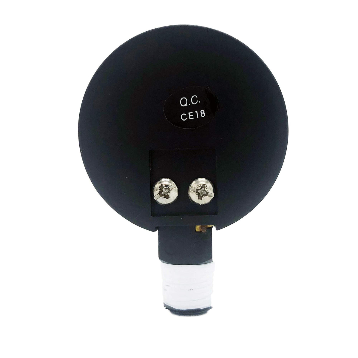 Fimco ABS bottom-mount stem provides secure, durable installation for the gauge.