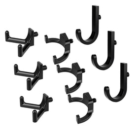 FIMXSD 9-pcs storage shed hooks J-shape holds rakes for easy access