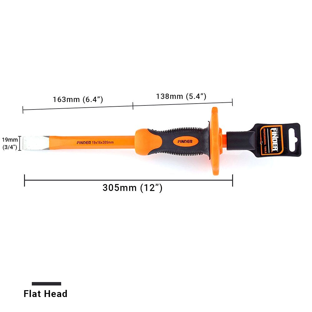 Shock-absorbing rubber handle provides a comfortable, non-slip grip.