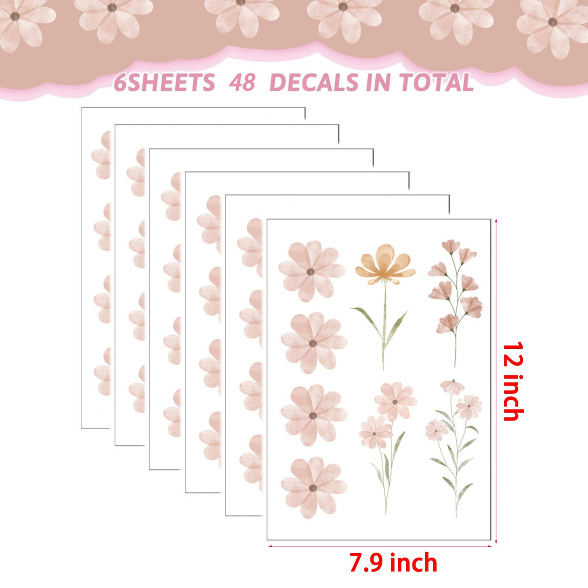 Finduat daisy wall decals in boho style brighten playroom walls and simplify setup