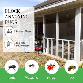Fine Product Supply curved-angle spline stabilizes porch and patio screens.