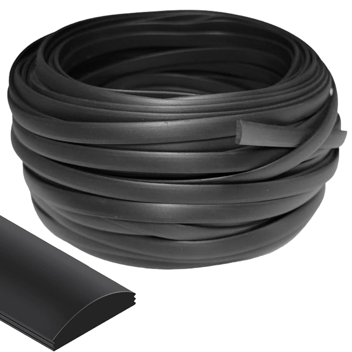 Fine Product Supply flat screen spline in black 0.290in roll for long installations.
