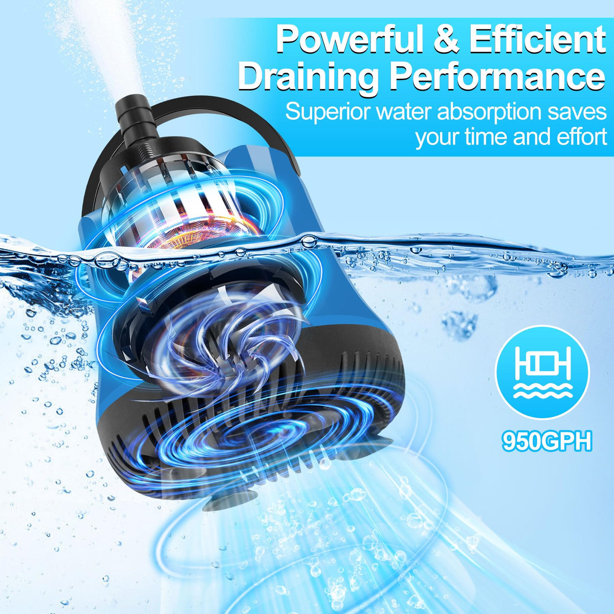 FineBud 10ft drainage hose extended reach during drainage tasks