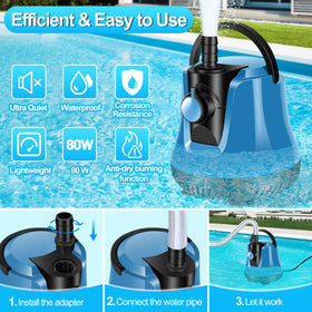 FineBud pool cover drainage setup ready for pool maintenance