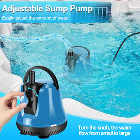 FineBud submersible pump side profile with compact design for easy storage