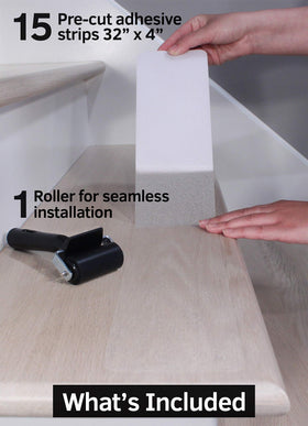 FINEHOUS clear stair treads cover more surface for safer indoor stairs.