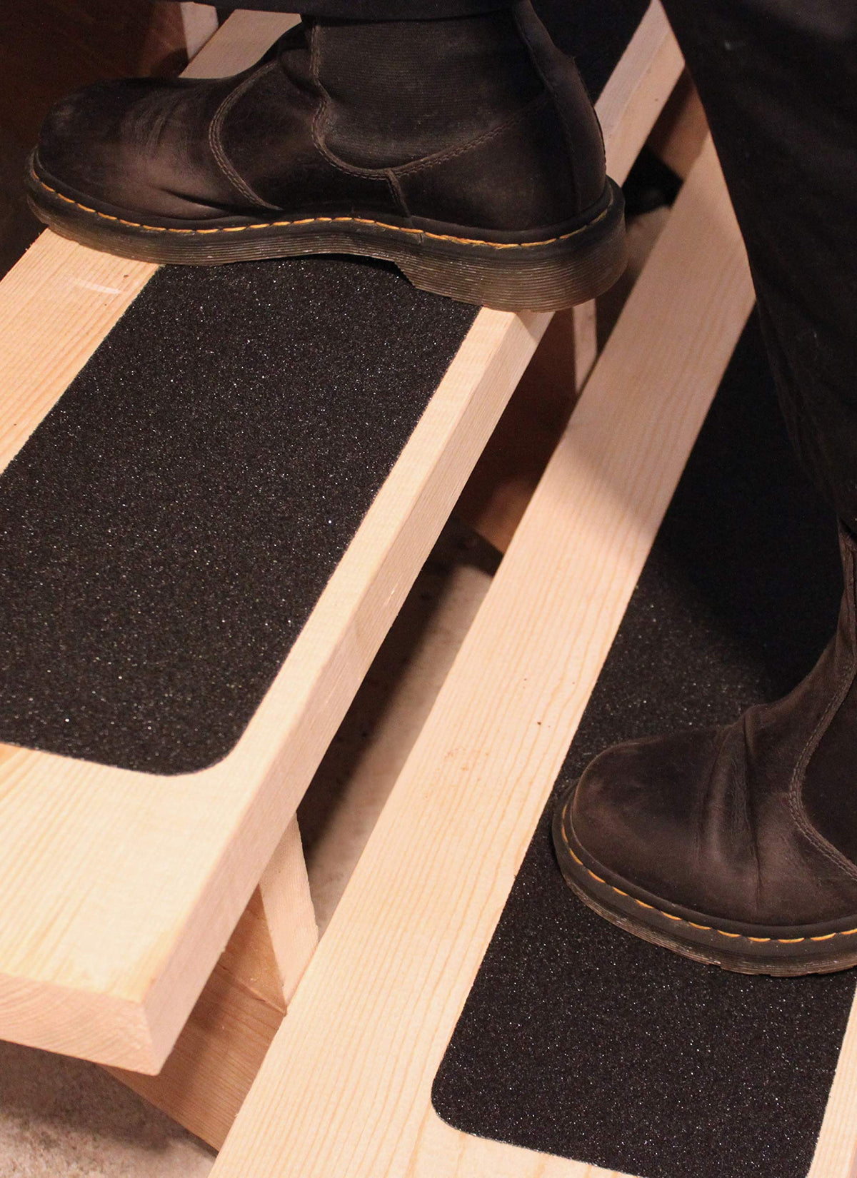 FINEHOUS black nonslip tape for multisurface stairs improves grip on varied materials.