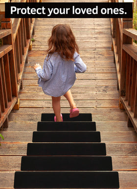 FINEHOUS outdoor indoor stair tape works on wood, tile, concrete and more.