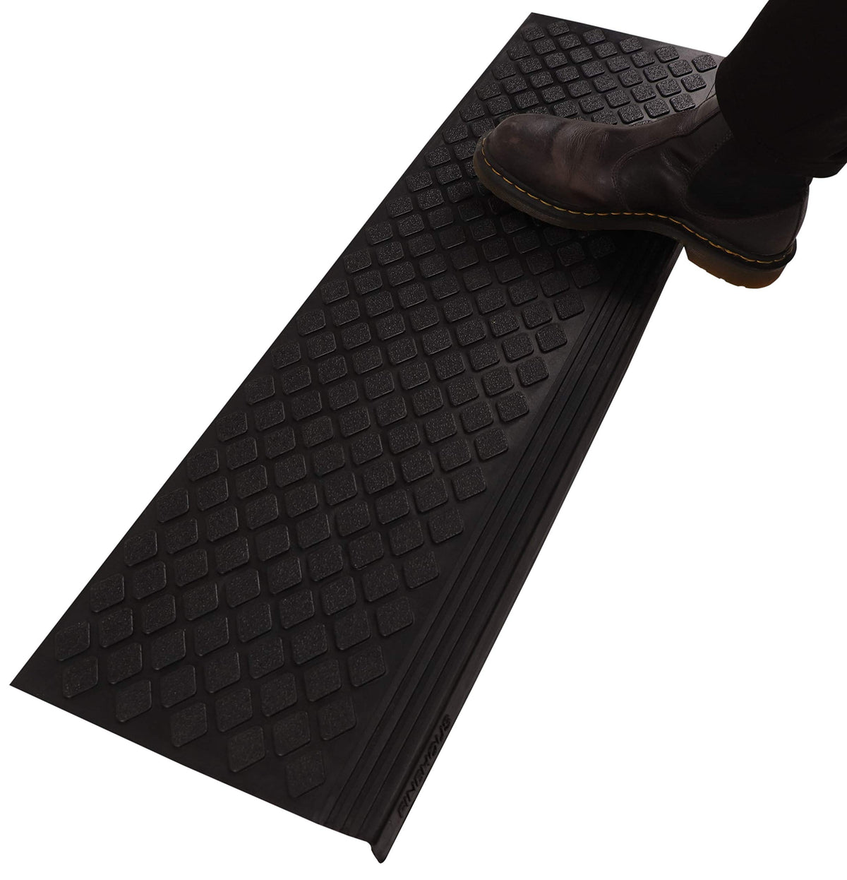 FINEHOUS rubber stair treads outdoors provide durable traction on slippery 35x10 stairs