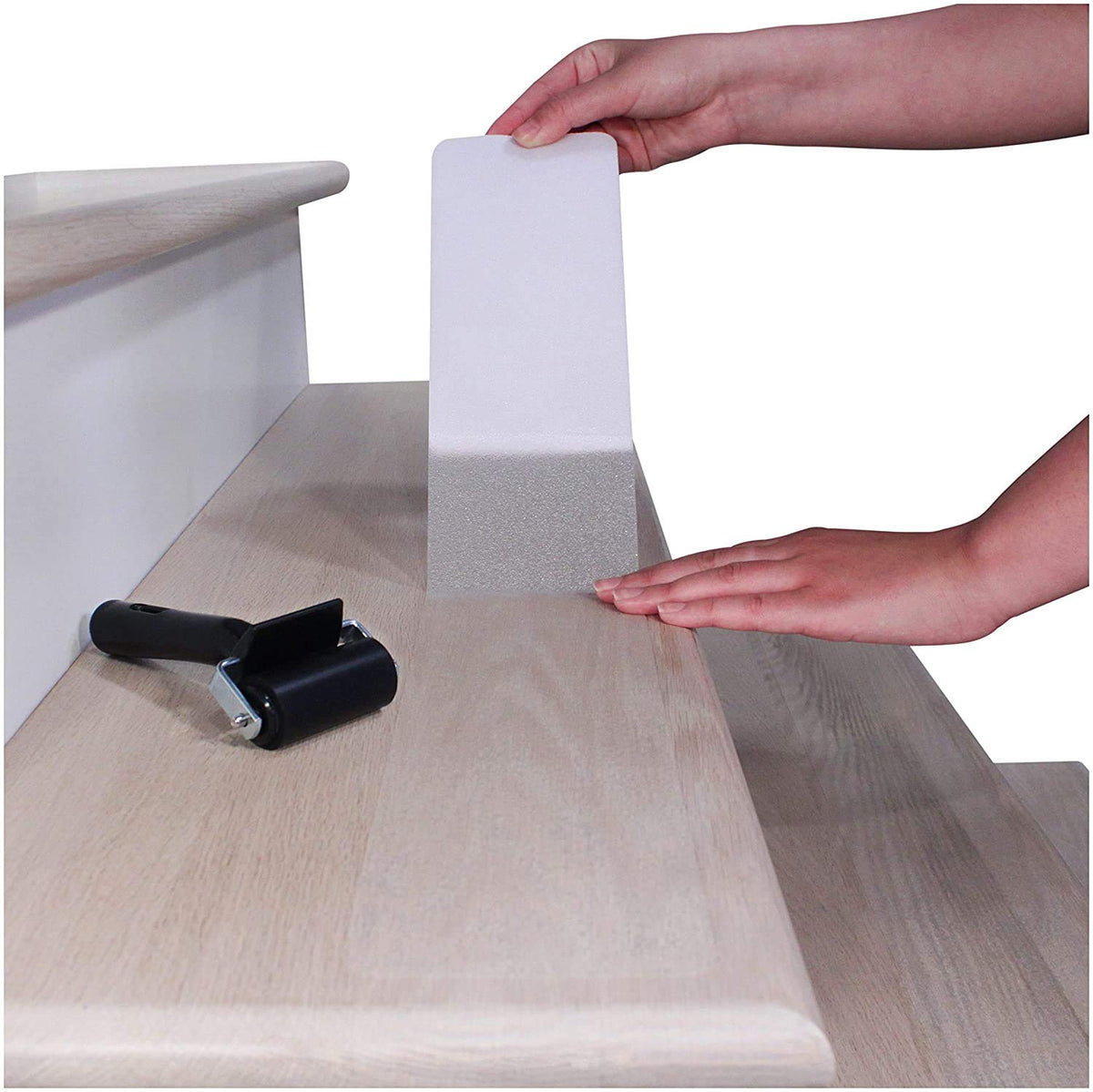 FineHous stair treads 24x4 clear for reliable non-slip traction on interior and outdoor stairs