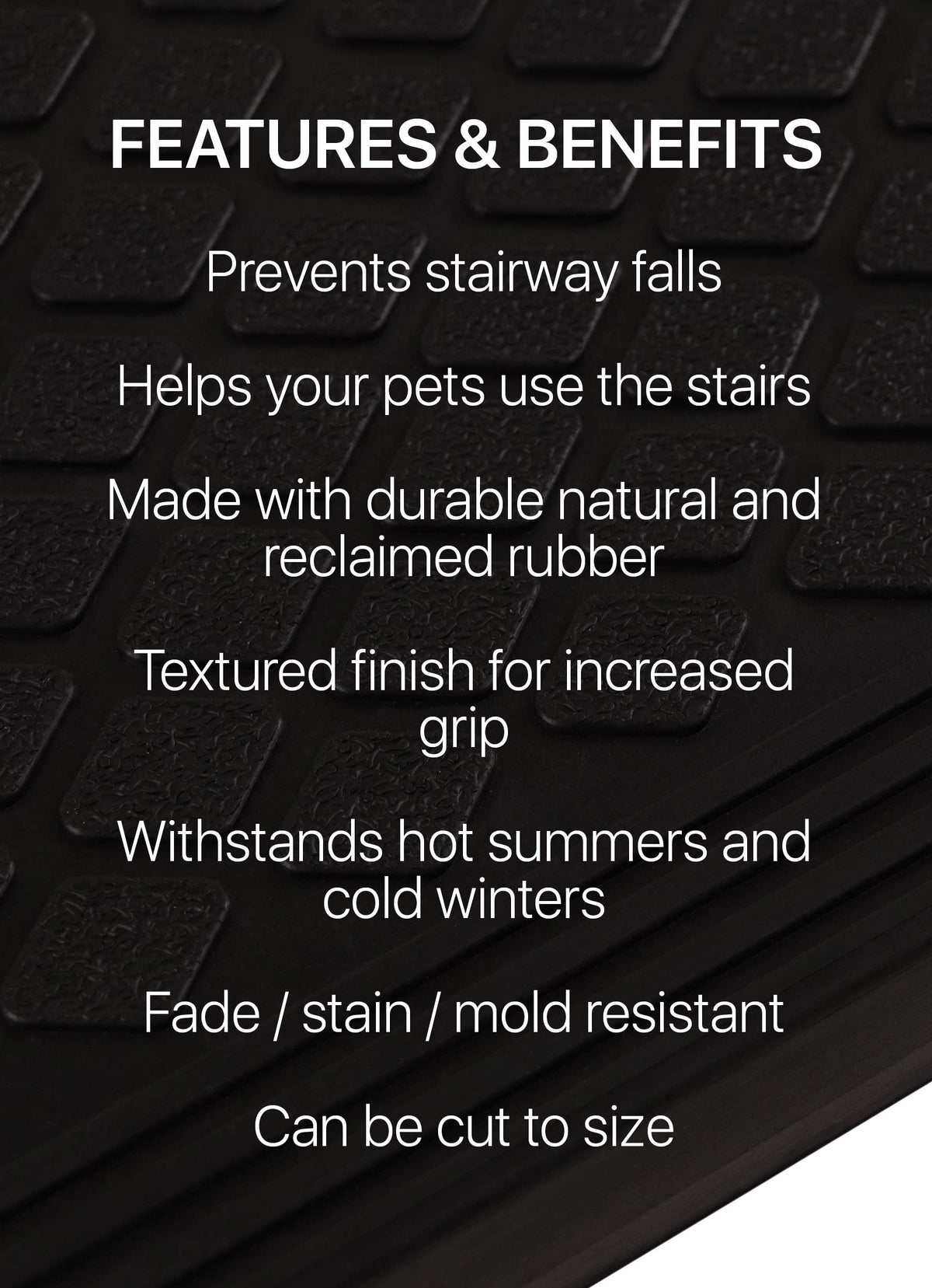 FINEHOUS stair treads can be cut to fit exact stair dimensions