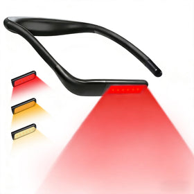Finezeal 630nm red neck reading light with red beam for comfortable nighttime reading.