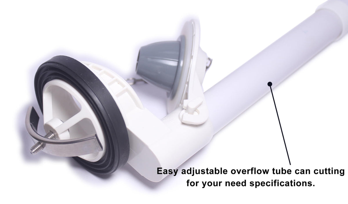 FinFuture universal-fit design suits most 2-inch single-piece toilets.