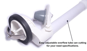 FinFuture universal-fit design suits most 2-inch single-piece toilets.