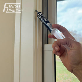 Finish Line Caulk micro-fine tips deliver precise application on tile edges.