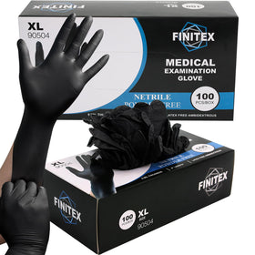 FINITEX black nitrile gloves box-100-pcs provide reliable protection.