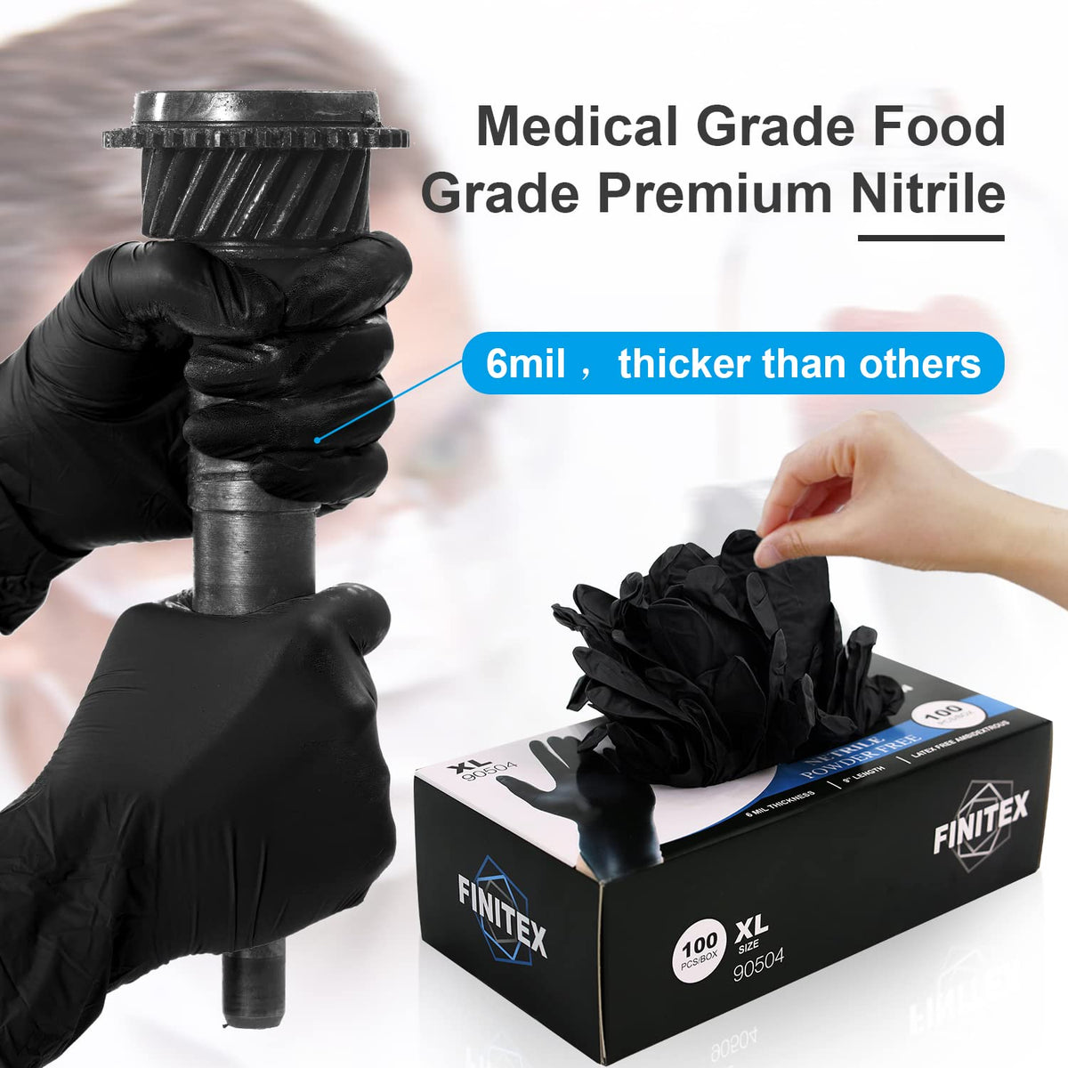 FINITEX food-service gloves support hygienic kitchen handling.