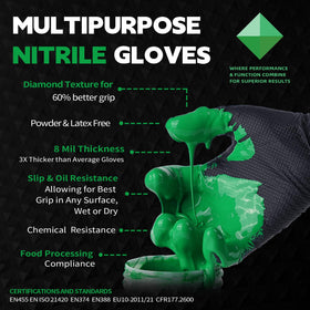 FINITEX gloves with diamond texture grip shown in close view
