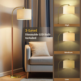 FINNCHY 3-way dimmable LED bulb provides soft, eye-friendly levels.