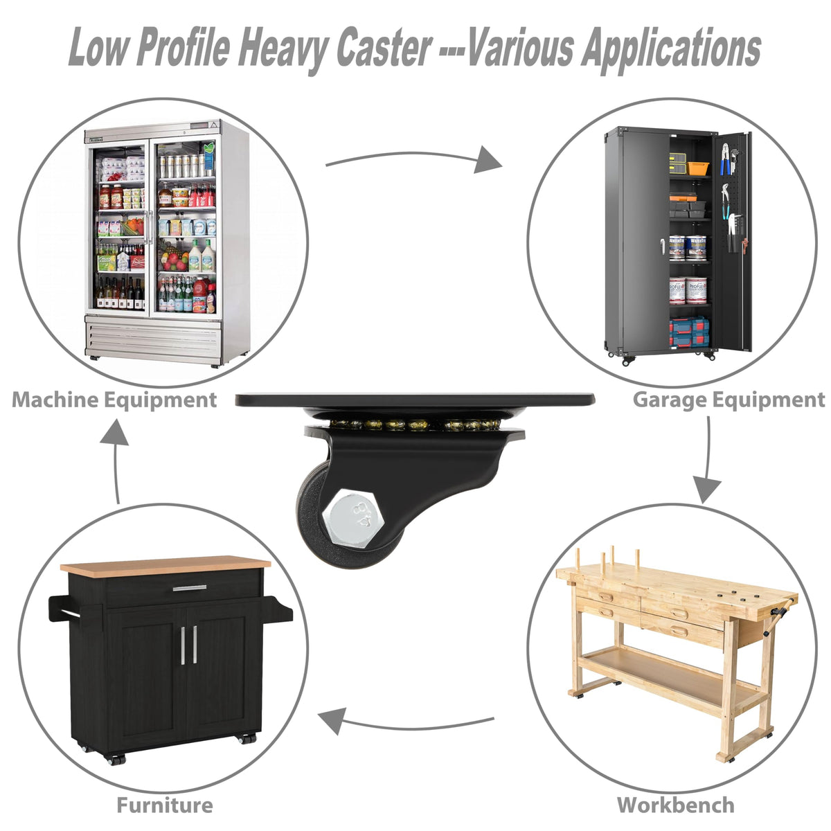 Finnhomy bed and workbench casters suitable for easy relocation.
