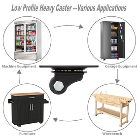 Finnhomy bed and workbench casters suitable for easy relocation.