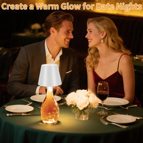 Fintoriel compact and elegant bottle lamp suitable for nightstands or bars.