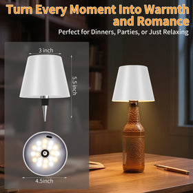 Fintoriel bottle light showing charging options for easy power on any surface.
