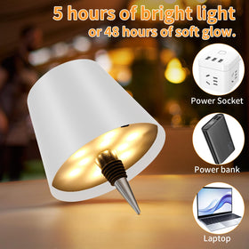 Fintoriel closeup of white lampshade bottle lamp for modern home styling.