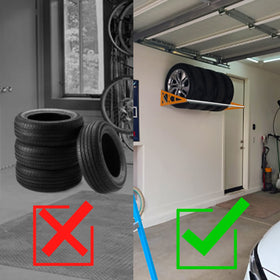 Versatile Fioracl tire rack suitable for garages, sheds, and workshops.