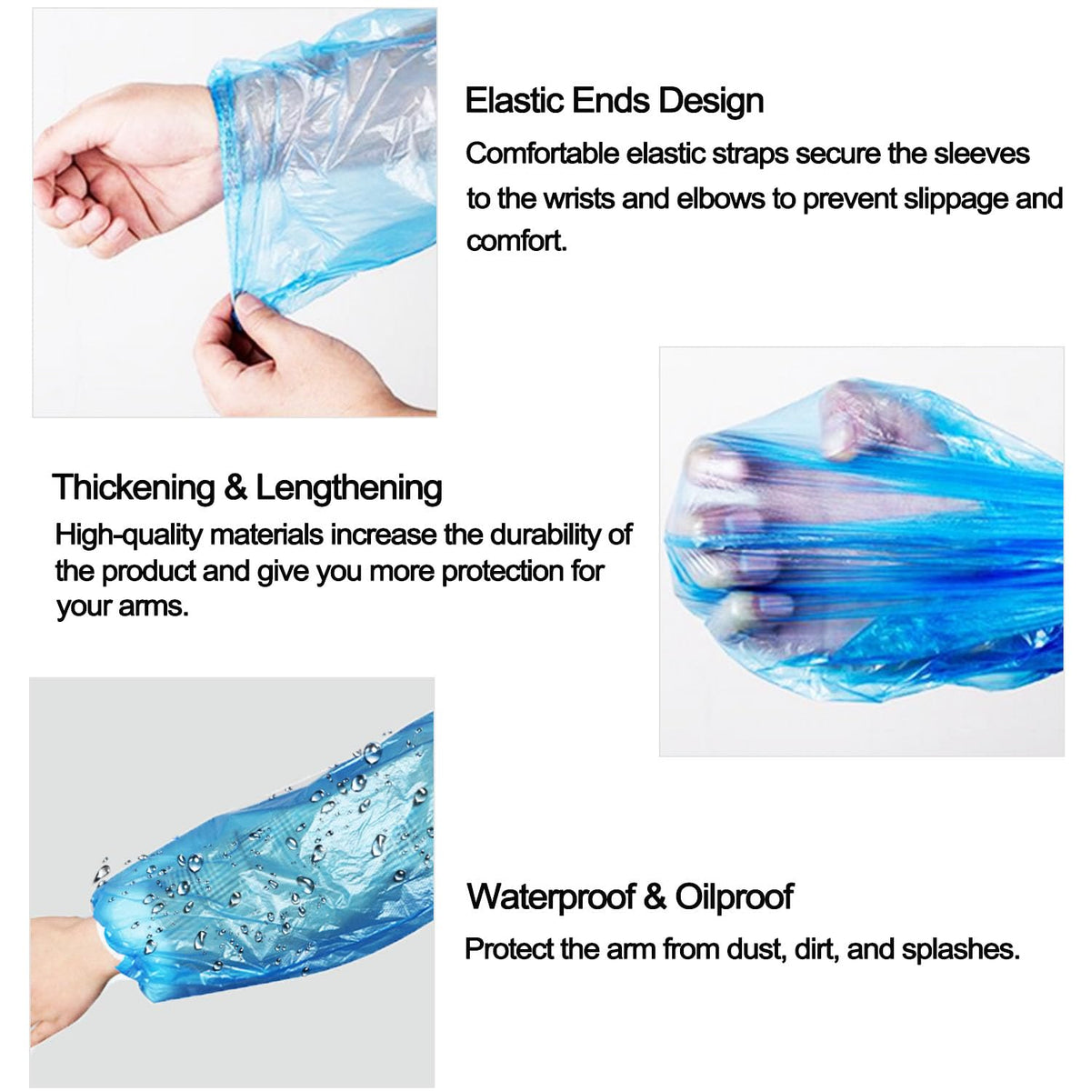 FIPASEN oversleeves with elastic ends ensure secure fit during tasks