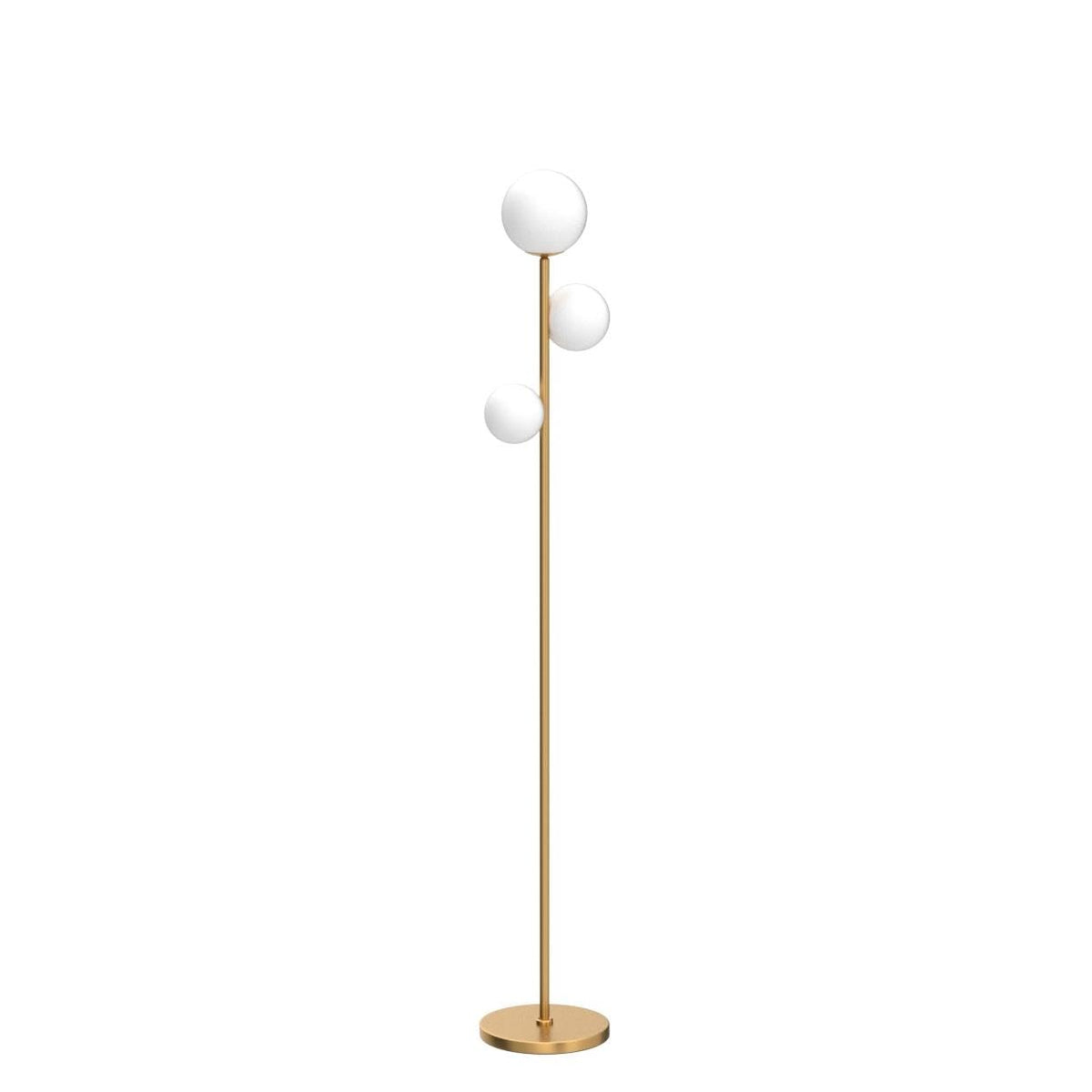 Fiqevs 3-globe floor lamp foot switch enables easy control from bed or sofa