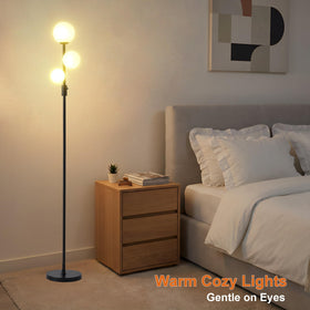 Fiqevs 3000K warm LED bulbs included for instant light