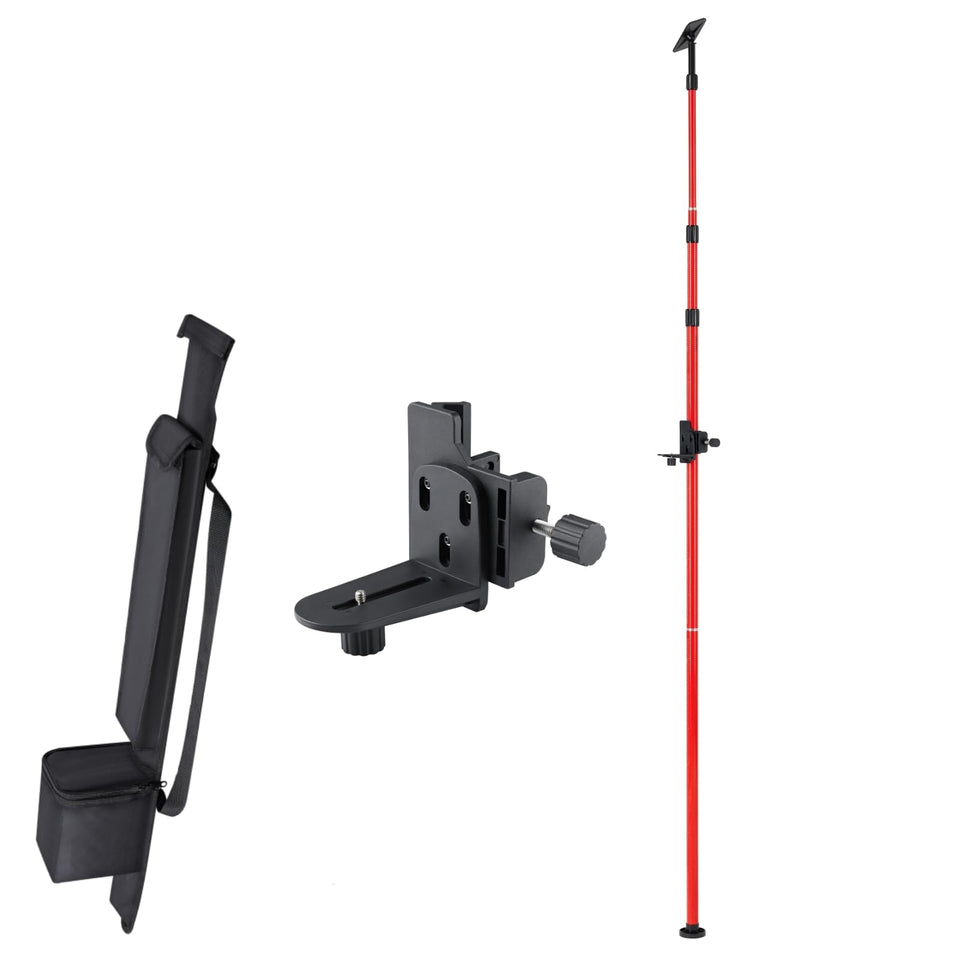 Firecore 13 ft telescoping laser pole ready for laser alignment.