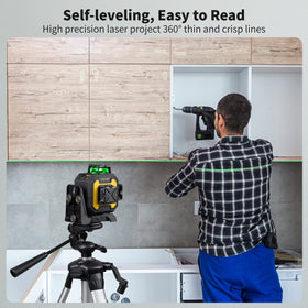 Firecore F93 high accuracy green laser line supports precise leveling at distance