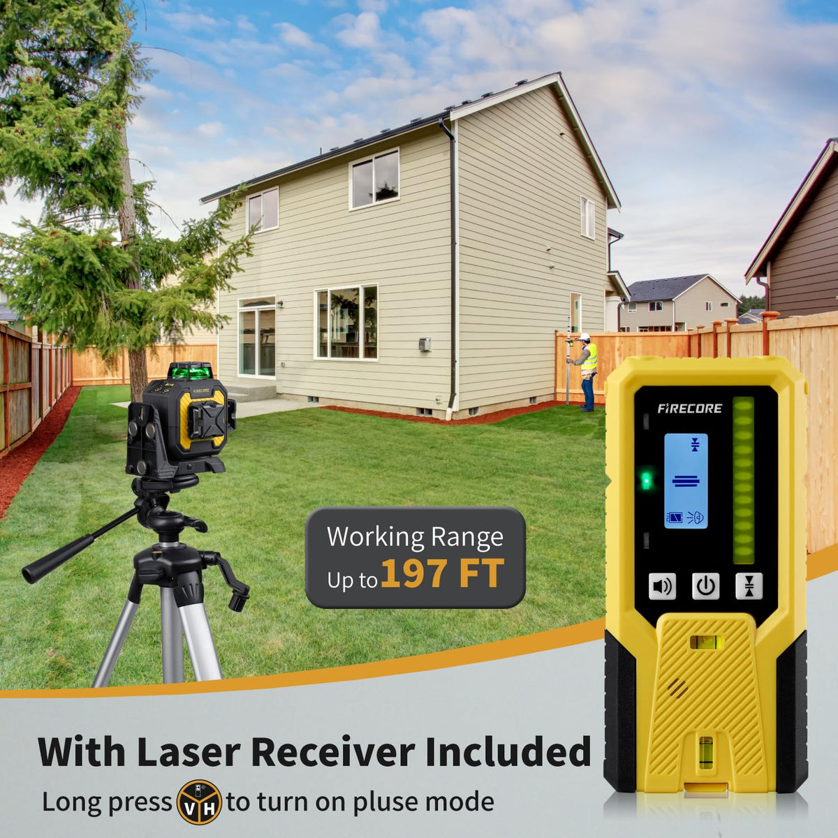 Firecore F93 outdoor pulse mode enables visibility with receiver in bright sunlight