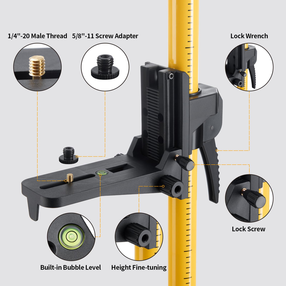 Firecore FLP370C mounting bracket with adapters for versatile laser mounting