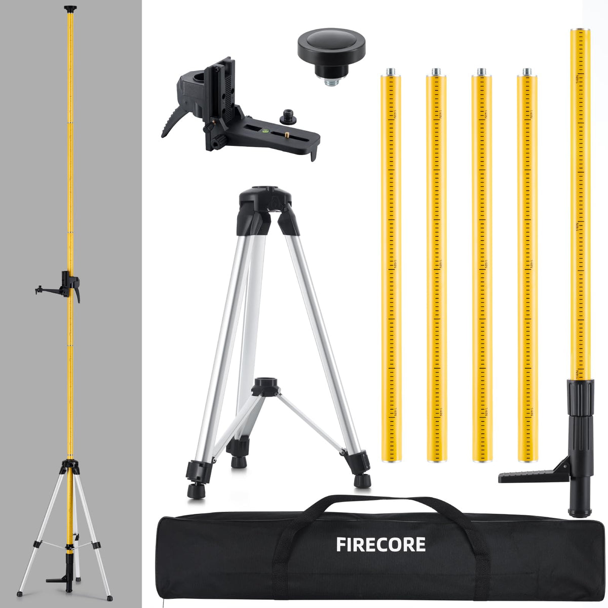 Firecore FLP370C compatibility with rotary and line lasers for flexible use