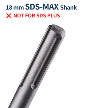 Firecore SDS Max chisel with sharpened blade enables faster under-material cuts.
