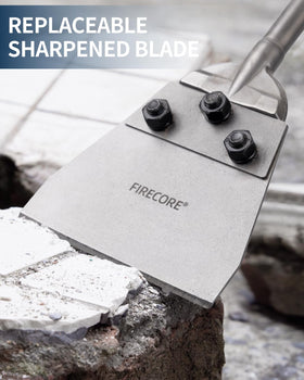 Firecore sharpened edge improves penetration and ergonomics during scraping