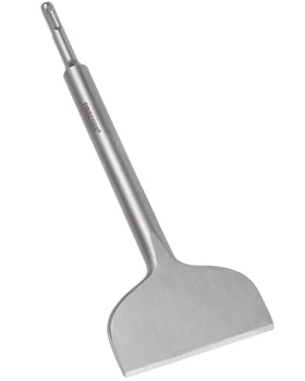 Firecore SDS Plus chisel tip close-up showing beveled edge for fast removal