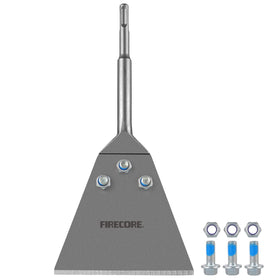 Firecore SDS Plus floor scraper blade in action removes tile efficiently