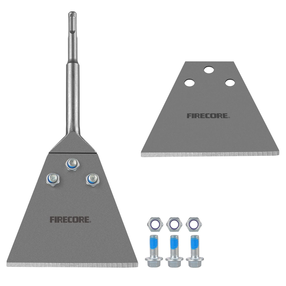 Firecore floor scraper with 5-inch blade for efficient tile removal.