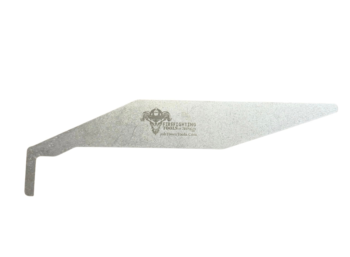 FirePik multipurpose tool front view, durable stainless steel design for everyday tasks.